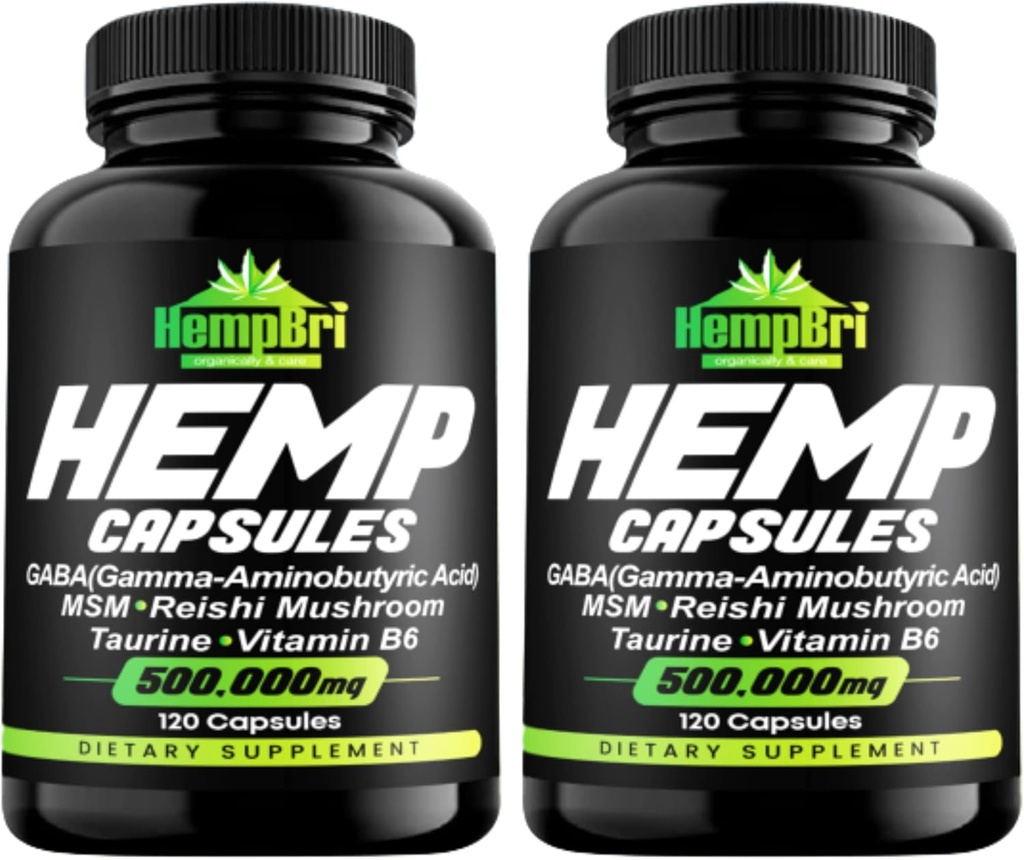 Capsules d'extraction d'huile de chanvre pour le soutien conjoint de votre santé Supplément de sommeil Comprimés de pilules Huiles de graines naturelles immune Poudre (paquet de 2)