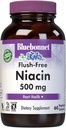 Bluebonnet Nutrition Flush-Free Niacin 500mg, pour le soutien cardiovasculaire nutritionnel*, sans soja, sans gluten, non-OGM, certifié Casher, sans lait, végétalien, 60 capsules végétales, 60 portions