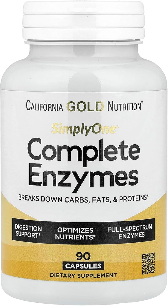 SuperNutrition Simply One Complete Enzyme Spectrum, Digestion Support, Packaging May Vary, 90 Count, 10033739001243
