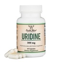 Monophosphate d'uridine - Testé par une tierce partie (Cholin Enhancer, débutant Nootropic) (300mg, 60 Capsules) Synergy with Alpha GPC Choline for Brain Health and Memory by Double Wood