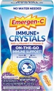 Emergen-C Immune Plus Cristaux, Supplément de soutien aux immunones sur le pouce avec vitamine C, vitamine D, vitamine B, zinc et manganèse, citronade de baies, retour à l'essentiel de l'école - 28 Stick Packs