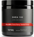 Toniq Ultra High Strength DHEA 100mg Supplément pour les hommes - 99%+ Supplément DHEA micronisé hautement purifié et biodisponible pour les femmes et les hommes - DHEA 100 mg - 180 capsules