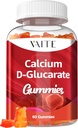 Calcium D-Glucarate Gummies 1000mg - Supplément de nettoyage CDG pour les hommes et les femmes, Hormone Métabolism Balance & Ménopause Supports, Non-OGM, Vegan, Sans gluten, Sans soya, 60 Gummy Chewables