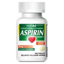 SantéA2Z® Aspirine 81 mg , faible résistance , enrobé entérique , soulagement de la douleur réduit les douleurs musculaires mineures et les crampes , réducteur de fièvre réduit les maux de tête (300 comtes)