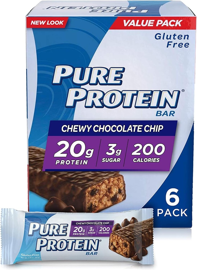 Pure Protein® Chewy Chocolate Chip, 50 grammes, 6 chiffres Multipack