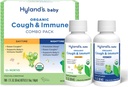 Hyland's Baby Organic Cough Sirop et Immune Support Day and Night Combo Pack, Eases Coughs, soutient l'immunité, favorise le sommeil, deux bouteilles de 2 fl Oz. (4 fl oz)