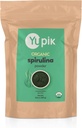 Poudre de Spiruline biologique Yupik 8.8 oz, USDA certifié, non-OGM, casher, sans gluten, végétalien, riche en protéines, fer et antioxydants, super-aliments pour les smoothies, Shakes & Baking