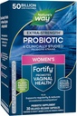 Nature's Way Women's Extra Strength(1) Fortifier les cultures probiotiques 50B, soutient la santé digestif, vaginale et immunitaire*, la fibre prébiotique végétale, le projet non OGM vérifié, 30 capsules