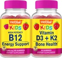 Eh bien oui Vitamine B12 Enfants + Vitamine D3+K2 Enfants, Gommies Bundle - Grande dégustation, supplément de vitamine, sans gluten, sans OGM, gommy à croquer