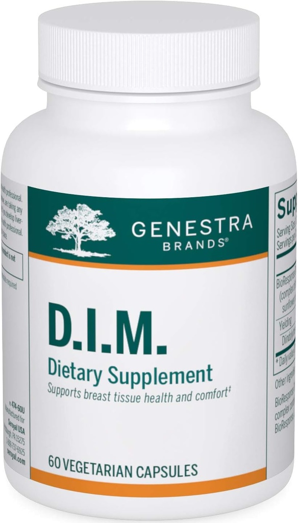 Genestra Brands D.I.M. | Diindolylmethane (D.I.M.) Formulation | 60 Capsules