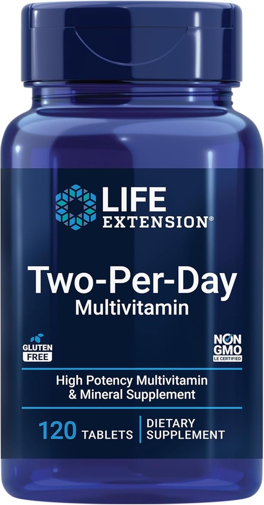 Prolongation de vie Super Bio-Curcumine et deux par jour 120 comprimés Multivitamine Bundle - 60 Capsules végétariennes