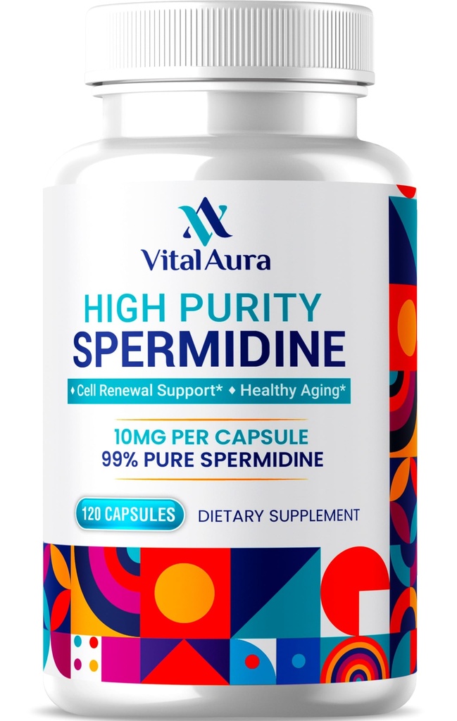 Supplément vital de l'aura spermidine - 10mg x 120 capsules
