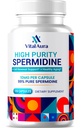 Vital Aura Spermidine Supplement - 10mg x 120 Capsules | 4 Months Supply of High Purity Spermidine for Healthy Aging, Brain and Cellular Health - 100x More Potent Than Wheat Germ Extract