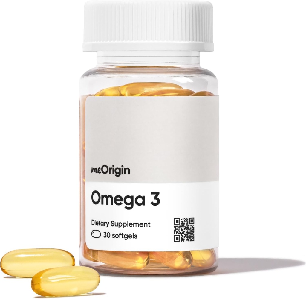 Omega 3 EPA & DHA, Huile de poisson 1000mg par service, soutient le coeur, le cerveau, la peau et la santé des yeux, sans Burp-Back, 30 Softgels, 30 jours d'approvisionnement
