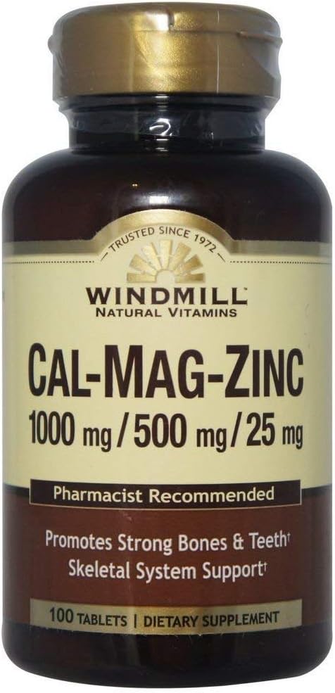 Windmill Calcium, Magnesium and Zinc Tablets 100 Tablets
