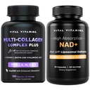 Vitamines vitales Complexe Multi Collagène Plus + NAD+ Supplément