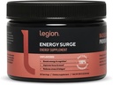 Supplément énergie LÉGION - Poudre de boisson énergétique non aromatisée - Poudre de caféine avec complexe Taurine et vitamine B - Poudre d'énergie naturellement sucrée pour des boissons énergétiques saines (120g)