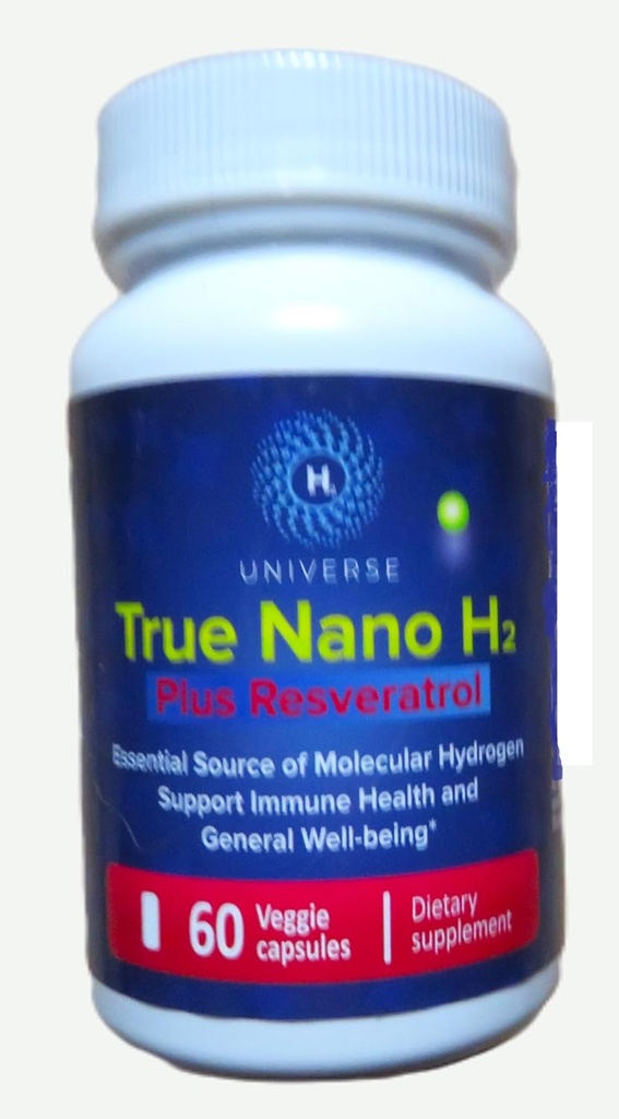 True Nano Resveratrol Supplément, 60 Capsules, soutient la santé immunitaire et anti-âge