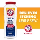 Poudre de pied d'athlète Arm & Hammer - Traitement antifongique pour les pieds avec du bicarbonate de soude - Soulage les démangeaisons, les brûlures et l'odeur - Formule prouvée cliniquement - 3,5 oz 4 Pack (4)