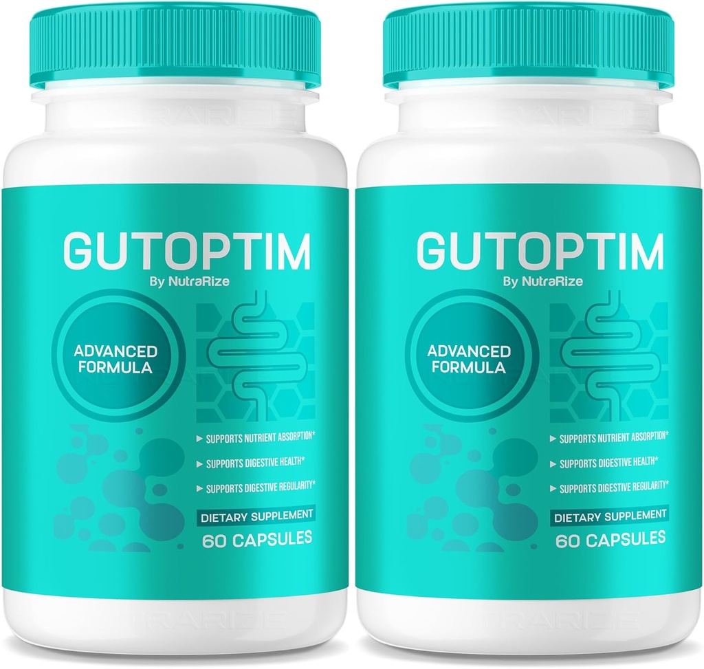 (2 Pack) GutOptim Vitamine, Capsules de formule avancées pour la santé Gut, GutOptim Supplément tout naturel pour le bien-être digestif, Formule officielle extra-fort, Avis Gut Optim (120 Capsules)