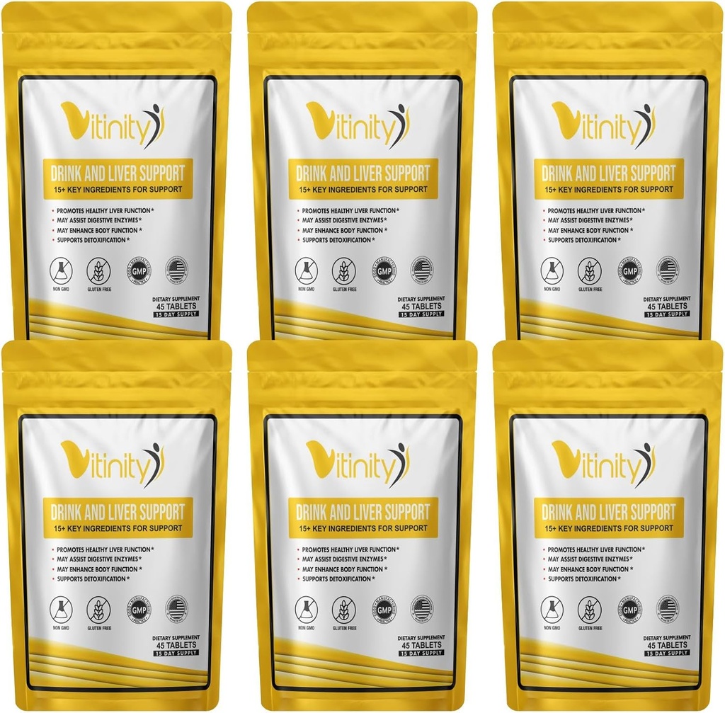 Supplément de soutien du foie contre la boisson-15+Ingrédients clés pour le soutien de la rage,Liver Health,Kudzu, Thistle de lait,Saint Basilic,DHM,Tous les nettoyages naturels,Réduction progressive,Nutrient Replenisher Comprimés(90 jours)