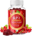 Premium Berberine HCl GLP-1 Gommies de perte de poids (1200mg) avec Ceylan Cinnamon Lait curcuma Chardon Artichaut - sans sucre sans gluten sans haute puissance GLP1 Supplément de soutien