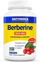 Enzymedica Berberine 800 mg – Capsules végétaliennes pour le soutien métabolique – à partir de baies d'origine durable – sans OGM, sans gluten, sans remplissage ni excipient – 60 capsules