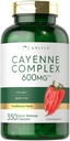 Carlyle Cayenne Capsules de poivre 600mg, 350 pilules, Supplément sans gluten