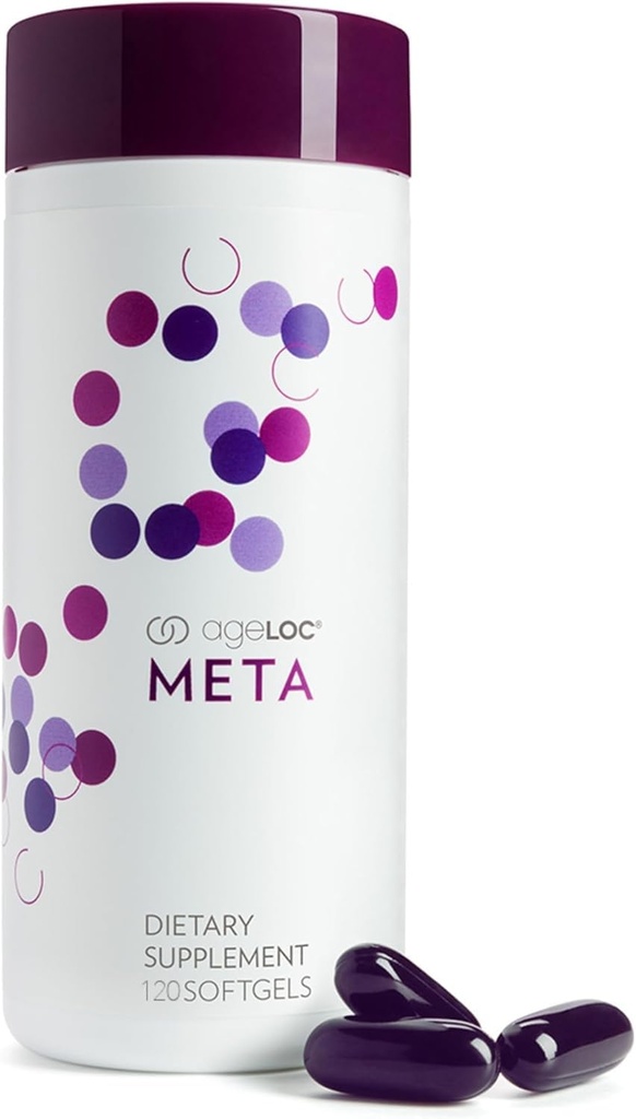 Nu Skin ageLOC Meta.com Supplément diététique Premium.com Capsules de gel souple avancées qui favorisent la santé métabolique, le soutien immunitaire, la défense antioxydante et l'amélioration de la santé gut