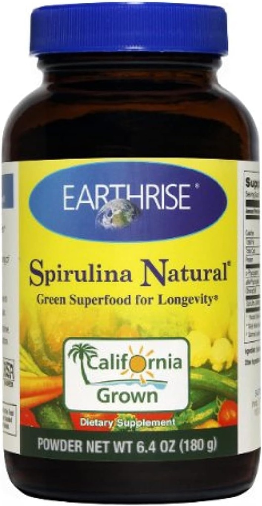 Earthrise Spirulina Natural, 180 grammes de poudre