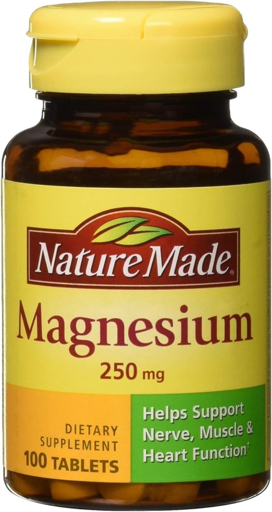 Magnésium naturel 250 mg comprimés, 100 Nombre (paquet de 3)