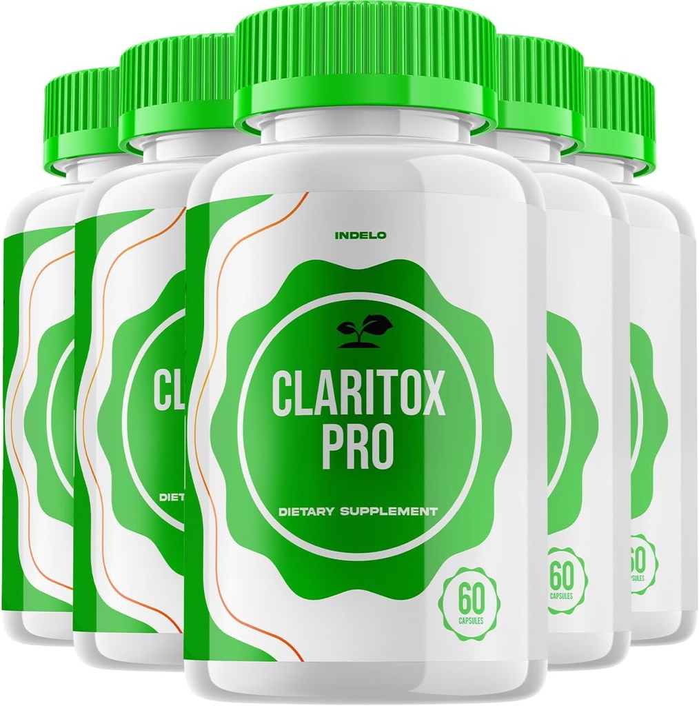(5 Pack) Claritox Pro pour les capsules Vertigo, Claritox Pro pour les critiques Vertigo, ClaritoxPro pour le supplément de soutien Vertigo Pilules de Formule Nootropique Maximum Strength Claritox Pro pour la mémoire (300 Capsules)