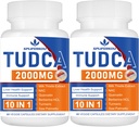 2000mg Tudca supplément de soutien du foie, Tudca sel bile avec chardon de lait et nac,120 capsules pendant 60 jours,Support pour foie, désintoxication, système immunitaire