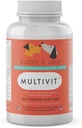 Multivitamines pour chiens Suppléments quotidiens avancés pour améliorer la santé des chiens Multivitamines, nutriments, calcium, enzymes digestives et antioxydants 180 foie de poulet goût à croquer comprimés