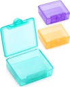 Sukuos Petite Pill Box 3 pcs, Mignon cas de pilule quotidienne Pill Organizer Portable for Pocket Purse for Vitamine Fish Oil Suppléments, Facile à nettoyer