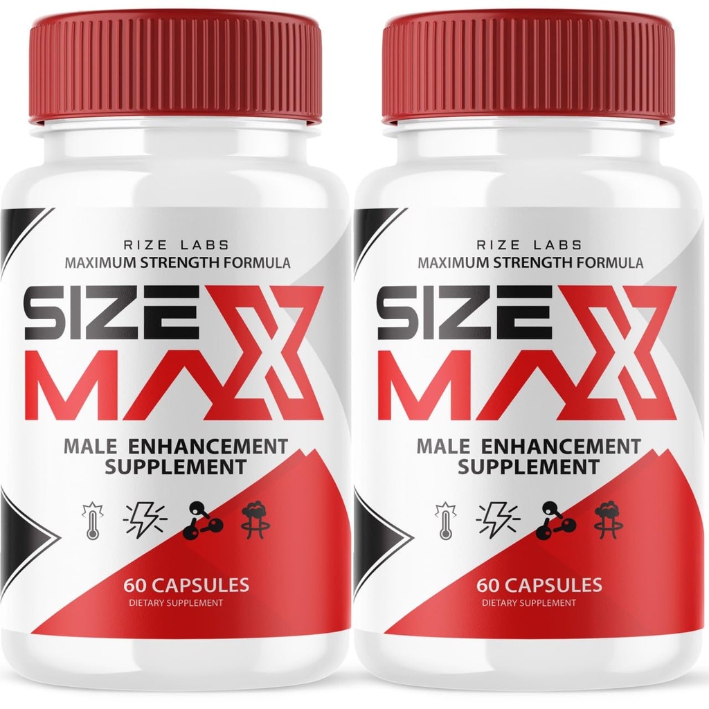 ize labs Taille Max Pills pour les hommes, Taille Max Capsules naturelles et efficaces, Taille Max soutient le corps pour effectuer plus longtemps et mieux, Taille Max Supplément Avis (120 Capsules) (Pack de 2)