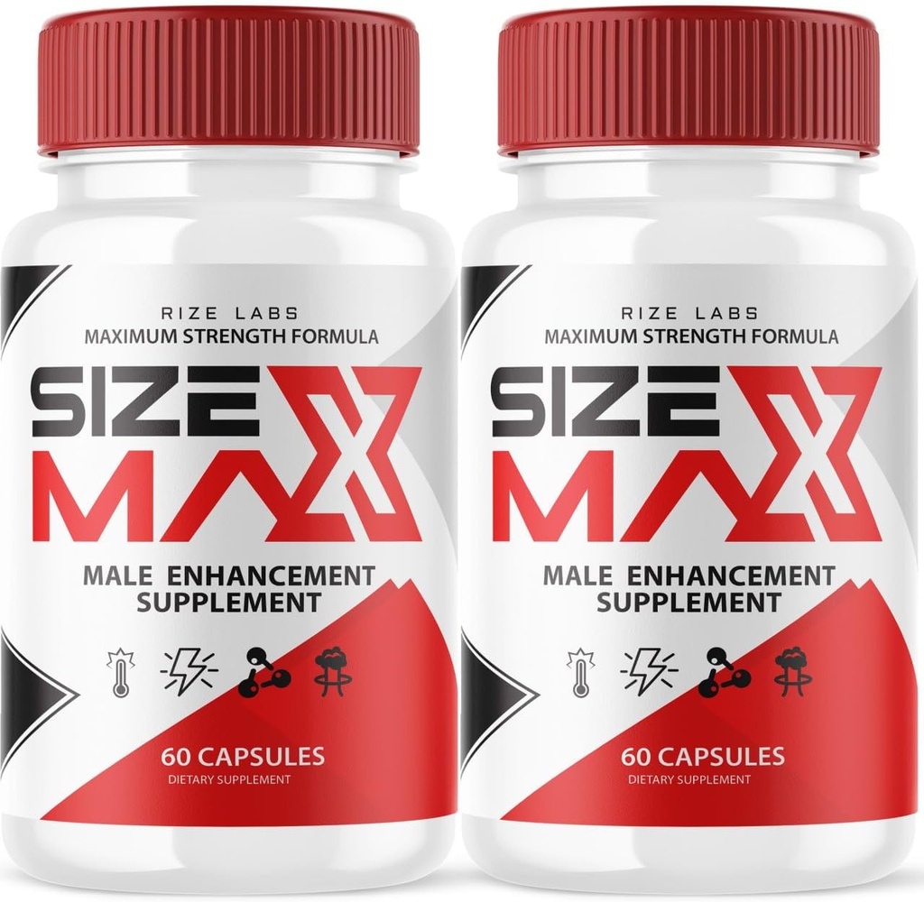 ize labs Taille Max Pills pour les hommes, Taille Max Capsules naturelles et efficaces, Taille Max soutient le corps pour effectuer plus longtemps et mieux, Taille Max Supplément Avis (120 Capsules) (Pack de 2)