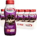 Premier Indulgence Protein Shake, 30g Protéines, 3g Sucre, Chocolat noir décadent, 11,5 fl oz, Pack de 12