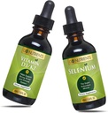 Go Nutrients Vitamine liquide D3 avec K2 (MK-7) gouttes 1 oz et sélénium 200 mcg Supplément 1,0 oz.