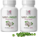 suppléments d'ail - GARLIQUE ET PARSLEY ODORLESS FORMULE - vitamines pour la santé osseuse pour les femmes, ail allicine, allicine, suppléments d'ail, persil ail, capsules de persil, ail inodore - 2B 200 Caps