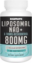 NAD+ liposomique 800 mg avec trans-résvératrol 300 mg, absorption maximale, NAD+ réel Supplément stimulant pour le vieillissement en santé, énergie cellulaire, réparation de l'ADN, longévité - 60 Softgels