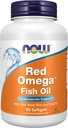 MAINTENANT Aliments suppléments, Omega rougeMC avec CoQ10 30 mg et Omega-3 huile de poisson, soutien cardiovasculaire*, 90 softgels