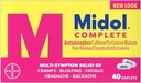 Midol maximum de force complète pour soulager la douleur Caplets 40 ea (paquet de 4)