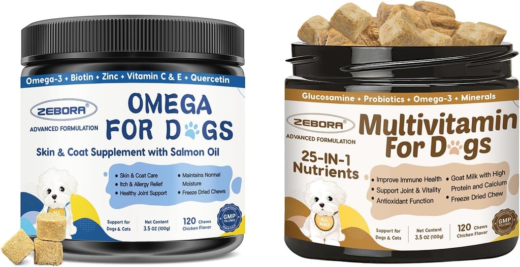 Omega 3 et multivitamine pour la santé globale des chiens