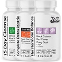 Colon Cleanser for Belly Waste Loss & Thinner Waistline & Woman PMS & Ménopause Relief Support Pills.