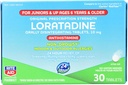 Rite Aid Kid's Non-Drowsy Allergy Relief, Loratadine 10mg, Mint Flavor - 30 comprimés