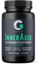 InnerAxis 2-en-1 Cerveau et Gut Santé Probiotique, 10 milliards UFC, 8 souches symbiotiques pour Gut, Psychobiotique, Mood et Soutien du cerveau, Acidophilus Probiotique pour les femmes et les hommes, 30 portions