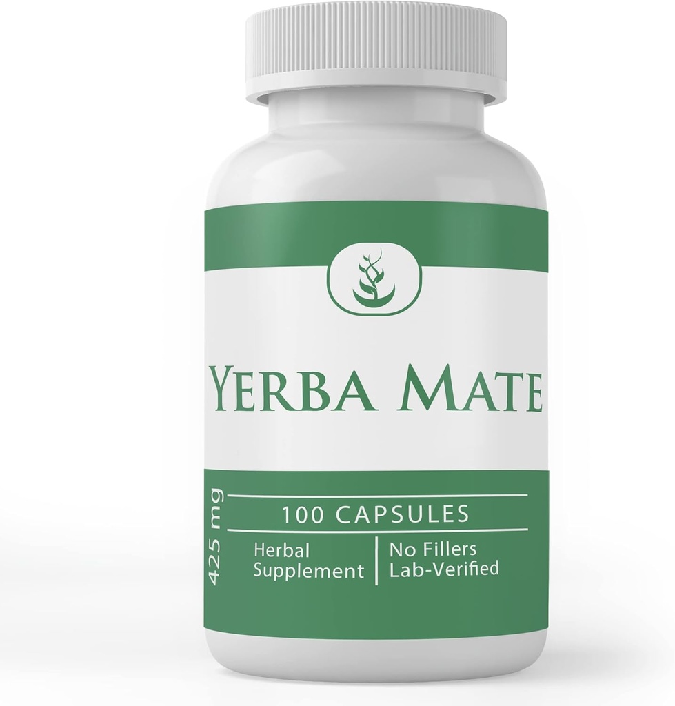 INGRÉDIENTS ORIGINAUX Yerba Mate, Pas de Magnésium ou de Rice Filters, Toujours Pure, Verified Lab (100 Capsules)