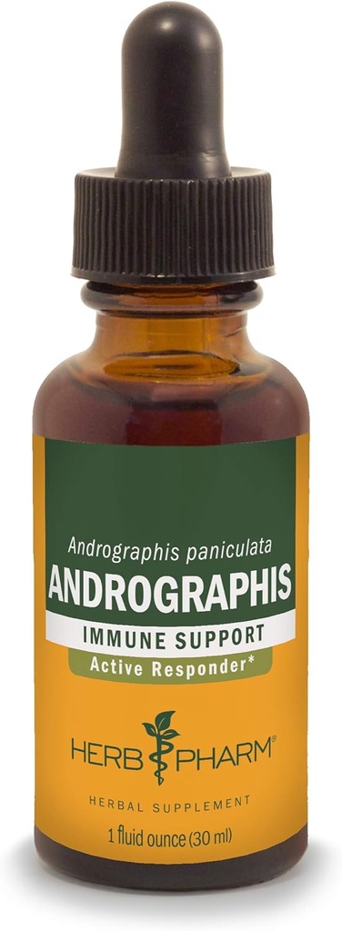 Herb Pharm Andrographis Extrait liquide pour le support du système immunitaire, 1 Fl Oz (paquet de 1) (DANDRO01)