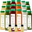 3 Day Juice Cleanse by Raw Fountain, All Natural Raw Detox Cleanse, Juicing for Body Rest, Cold Pressed Juice Fast, Great Way to Jumpstart a Healthier Diet, 18 Bottles 12oz, 3 Ginger Shots